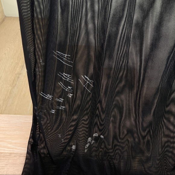 Black Mesh Sheer Translucent Ha Ha Dress - Picture 7 of 7